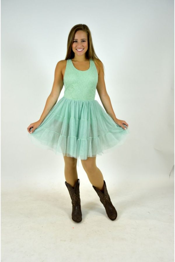 Green Lace and Tull Petticoat Dress - Sold as a set of 36 - Image 3