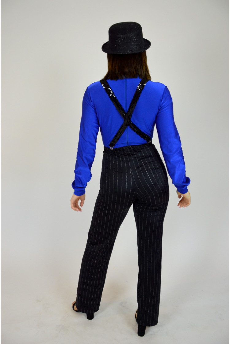 PINSTRIPE PANT SET WITH SUSPENDERS - The Costume Closet