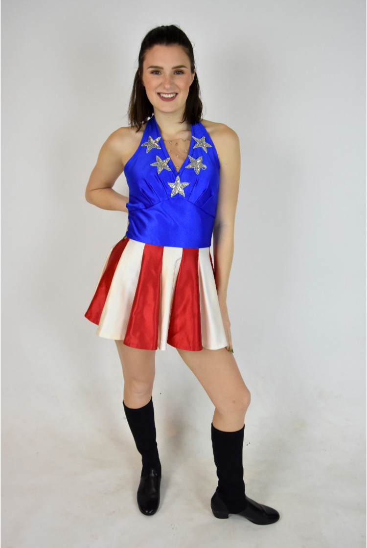 Red White Blue Wonder Woman Sexy 6 Piece Costume