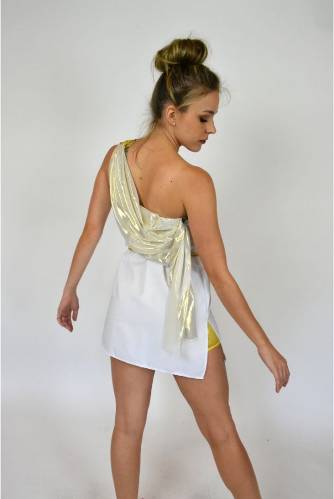 toga style formal dress