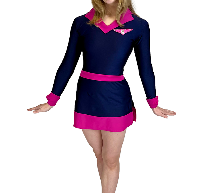 FLIGHT ATTENDANT DRESS WITH HAT