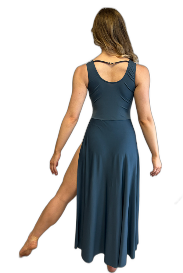 TEAL LONG DRESS - Image 2