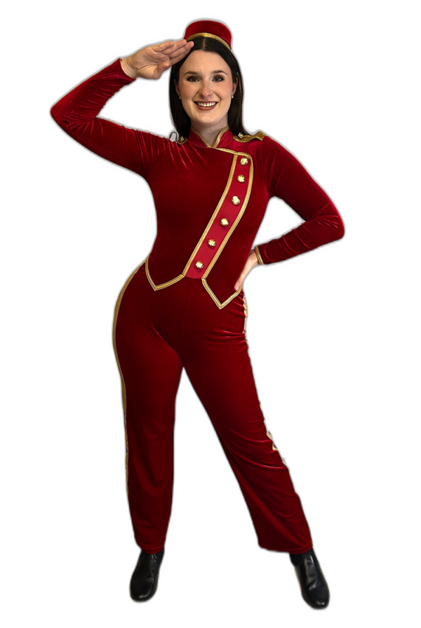 RED VELVET BELLHOP UNITARD - Image 3