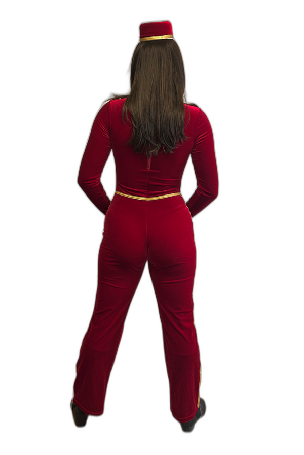 RED VELVET BELLHOP UNITARD - Image 2
