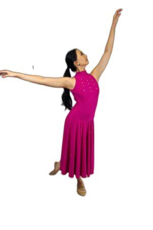 Hot pink long lyrical dress