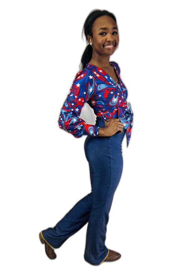 American Stars Tie Top with Denim Dance Pants - Image 4