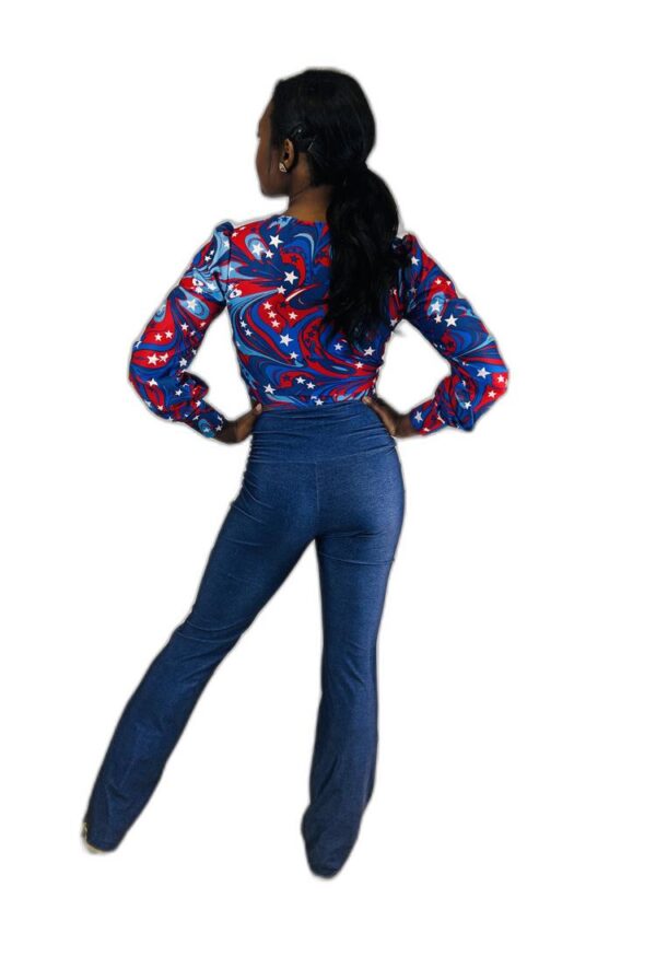 American Stars Tie Top with Denim Dance Pants - Image 3