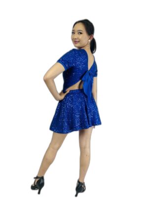 blue sequin dress