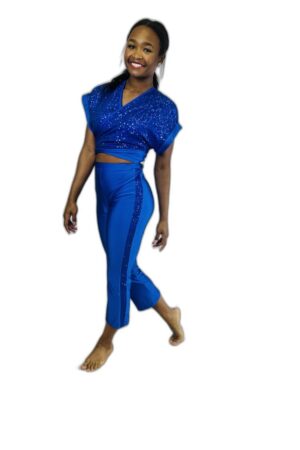 blue pant set