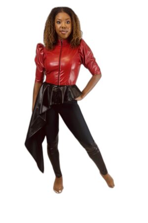 Red Leather Jacket and Leggings