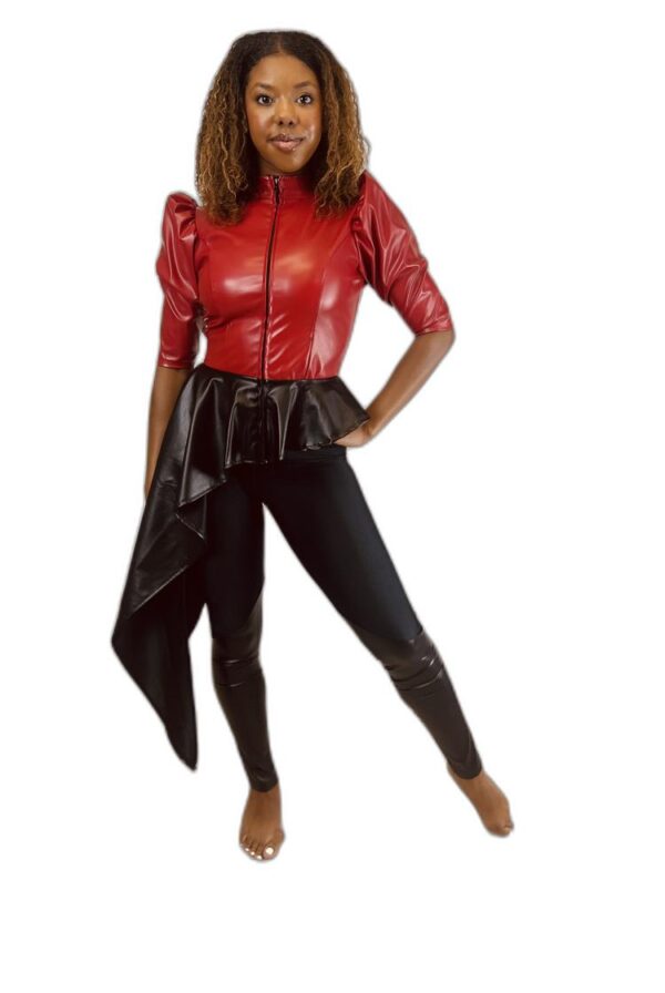 Red Leather Jacket and Leggings