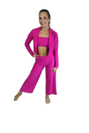 hot pink women's pant suit