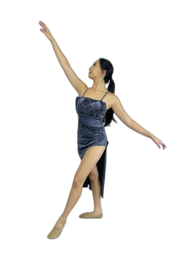 Grey Two-Piece Lyrical Skirt Set