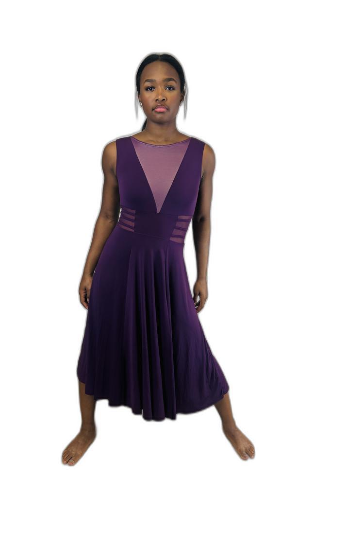 stunning long plum lyrical dress by Balera