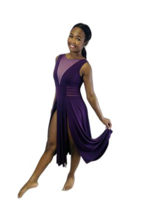 stunning long plum lyrical dress by Balera
