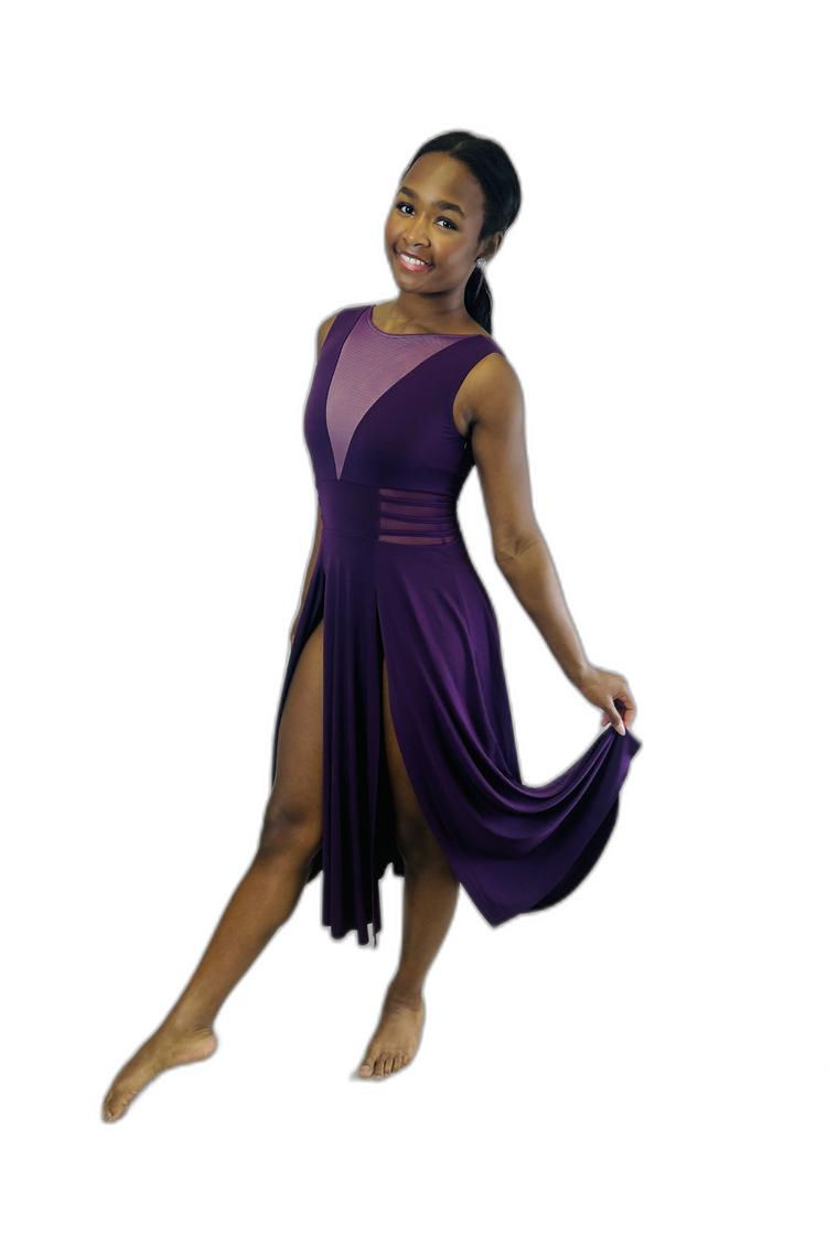 stunning long plum lyrical dress by Balera