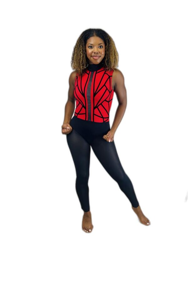 Red and Black Unitard - The Costume Closet