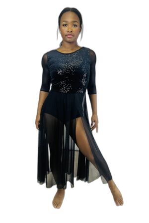 long black lyrical dress