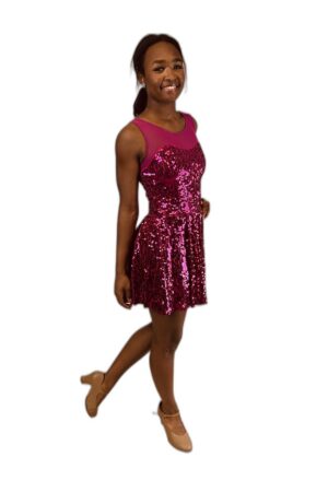 pink sequin dress