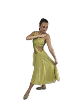 Green Long Lyrical Dress - Sold as a Set of 5