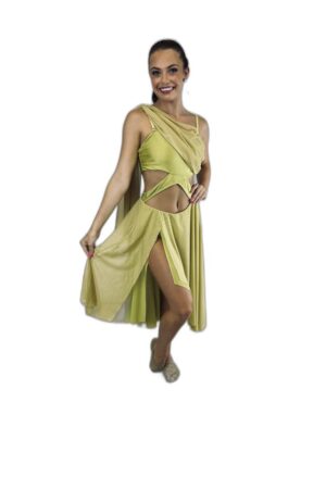Green Long Lyrical Dress - Sold as a Set of 5