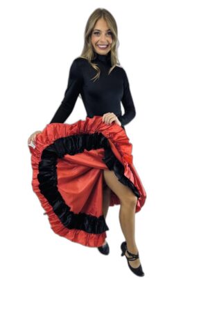 Red and Black Cancan Skirt