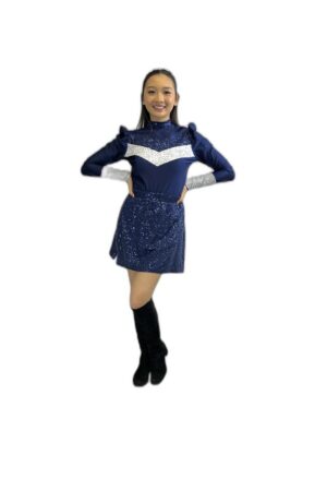 blue sequin dance uniform